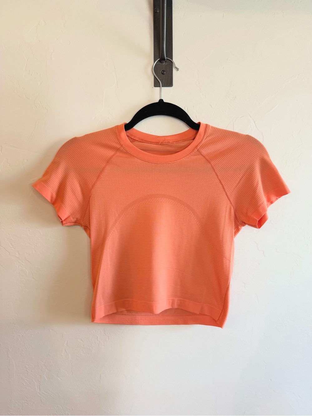 Lululemon Swiftly Tech Cropped Short-Sleeve *Coral Kiss